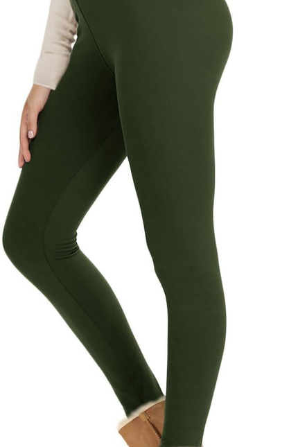 Nexiepoch Fleece Lined Leggings Women - High Waisted Winter Yoga Pants Tummy Con