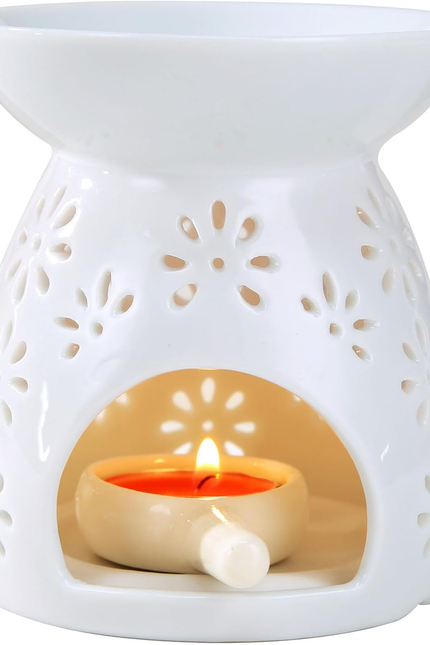Ceramic Tea Light Candle Holder, Essential Oil Burner Wax Melt Burner, Incense A