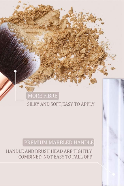 DUAIU Makeup Brushes Set Make up Brushes Professional 15Pcs Marble Makeup Brush 