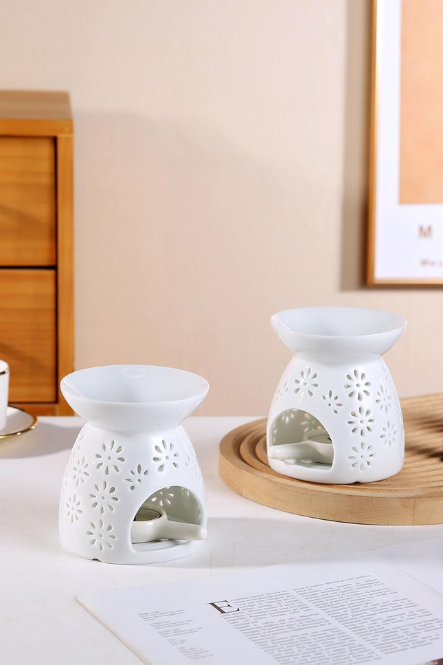 Ceramic Tea Light Candle Holder, Essential Oil Burner Wax Melt Burner, Incense A