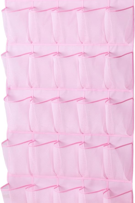 35 Large Pockets over the Door Shoe Organizer Sturdy Oxford Fabric Hanging Shoe 