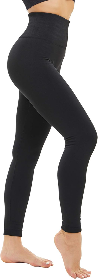 DINNAPE Fleece Lined Leggings Women - Soft Warm Thick High Waisted Tummy Control