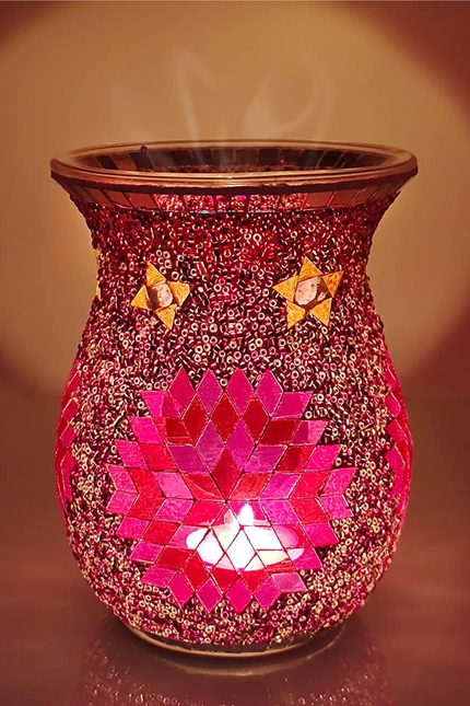Essential Oil Burner, Incense Aromatherapy Oil Diffuser, Fragrance Warmer, Mosai