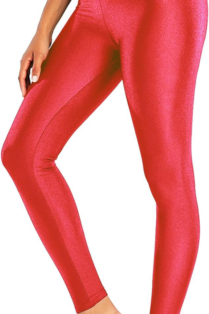 Sghenr Women'S High Waisted Yoga Pants Tummy Control Shiny Sports Tights Workout