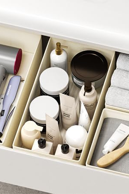 Drawer Organizers Clothes, Set of 4 Dresser Organizer Bins, Fabric Closet Organi