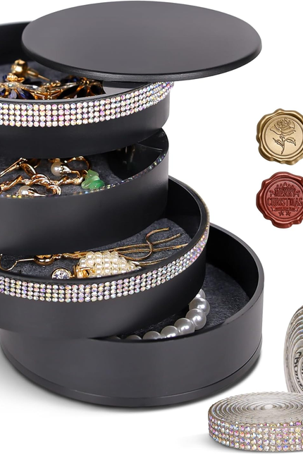 Jewelry Organizer, Small Jewelry Storage Box Earring Holder for Women, 5-Layer R