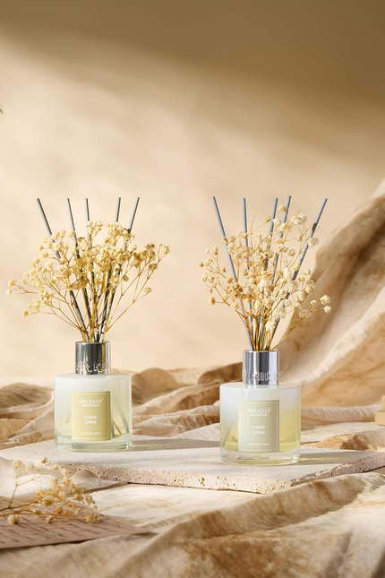 Reed Diffuser 3.38 Oz (100Ml) 2Pk, Clean Linen Scented Reed Diffuser Set,Reed Di