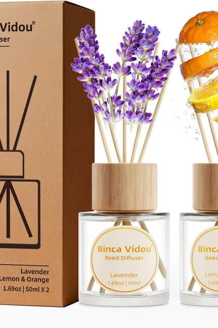 Reed Diffuser Set Lavender & Linen Natural Scent Theme Oil Diffusers with Sticks