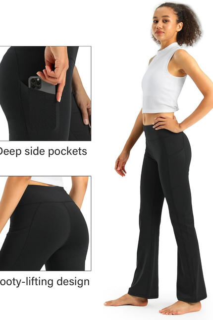 Stelle Women High Waisted Leggings with Pockets 30" Tummy Control Workout Runnin