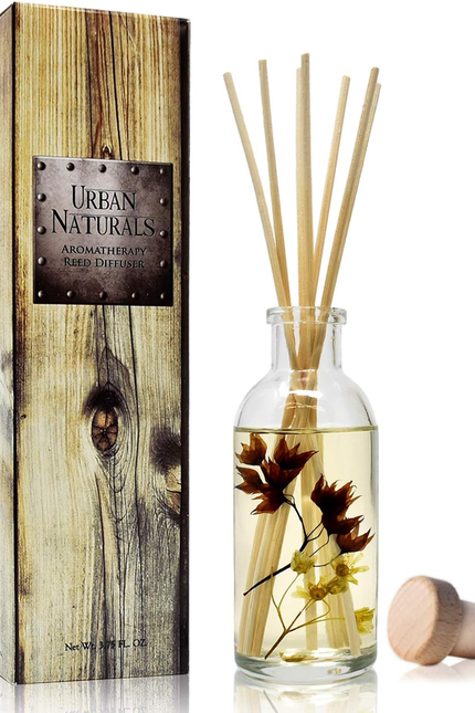 Crisp White Linen Reed Diffuser Gift Set | with Citrus, Ozone, Ylang-Ylang, Lili