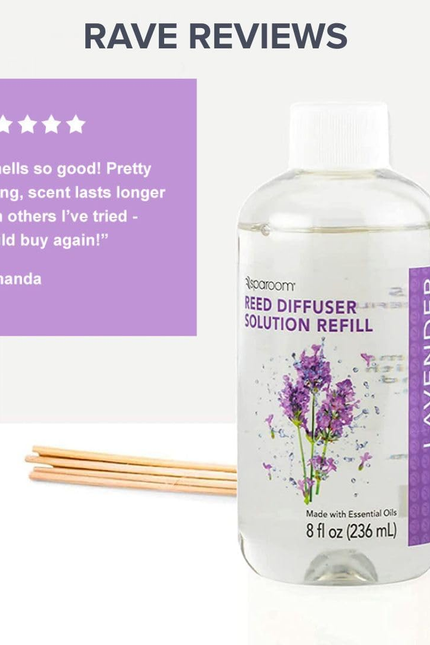 Reed Diffuser Oil Refill – Lavender Scent, 8Oz Bottle for Home Fragrance, Calmin