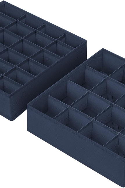 Sock Drawer Organizer Divider, 16-Cell Underwear Organizers and Storage Fabric D