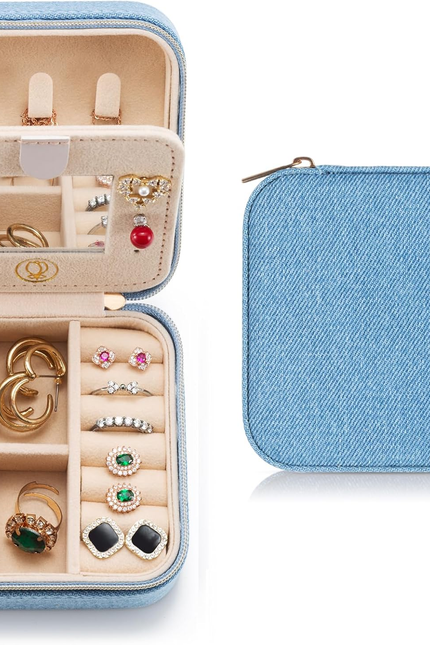 Plush Velvet Travel Jewelry Case, Travel Jewelry Organizer, Jewelry Travel Case,