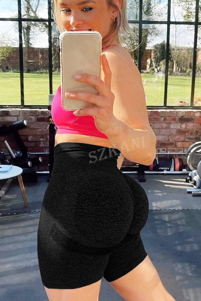 Scrunch Butt Lifting Seamless Shorts for Women High Waist Tummy Control Workout 