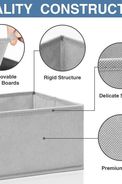 12-Pack Drawer Organizer Bins – Foldable Closet & Dresser Dividers for Clothes
