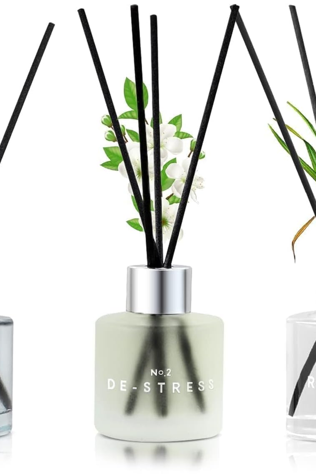 3 Pack Fragrance Reed Diffuser, 50ML Lavender Jasmine Lemongrass Aromatherapy Di