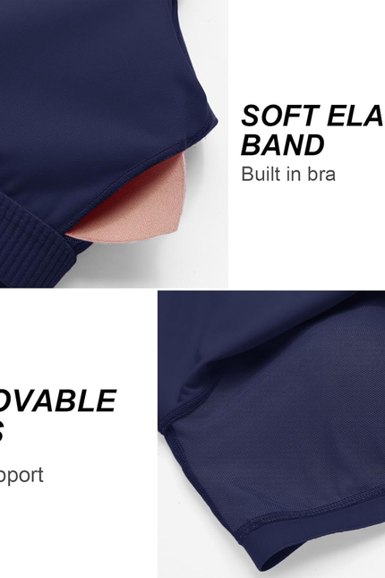 Sports Bras for Women Built in Bras Padded Yoga Bra V Neck Longline Workout Tank