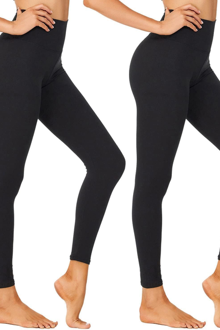 High Waisted Leggings for Women - Black Tummy Control Compression Soft Yoga Pant