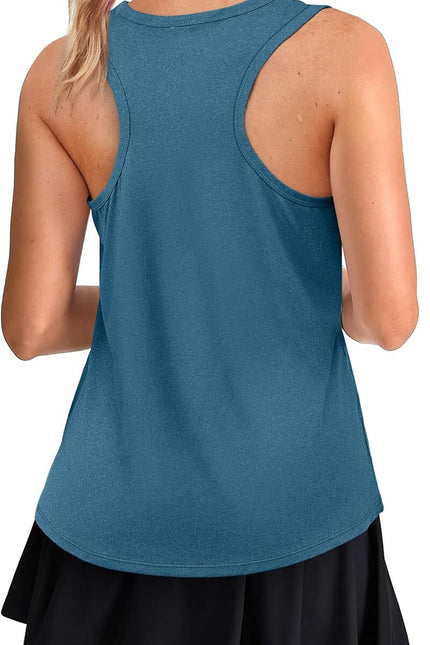 Womens Workout Tops Sleeveless Racerback Lightweight Active Tennis Yoga Shirts A