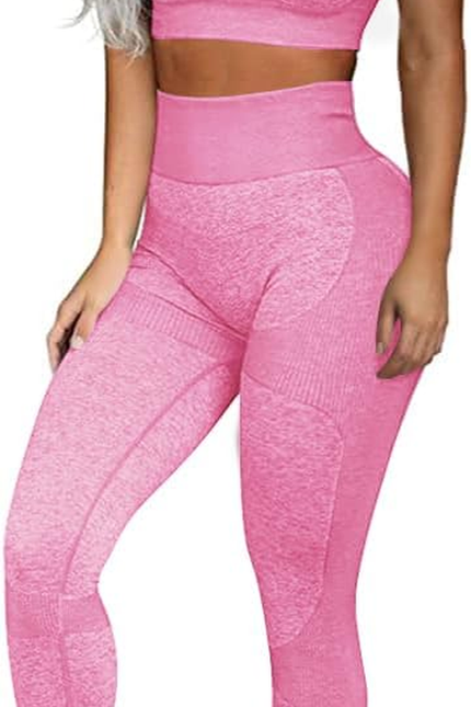 OLCHEE Women’S Workout Sets 2 Piece - Seamless Yoga Leggings and Cross-Strap Spo