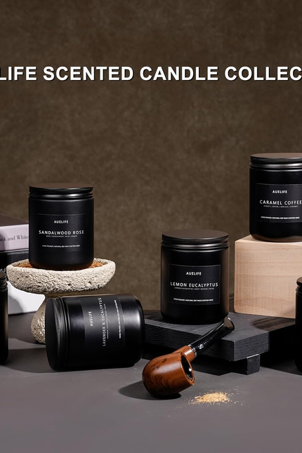 Lemon Lavender Candle | Scented Candles for Home, Aromatherapy Gifts - Soy Candl