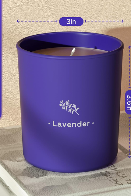 Lavender Candles for Home Scented, 8 Oz Scented Candles Present, Purple Jar Wax,