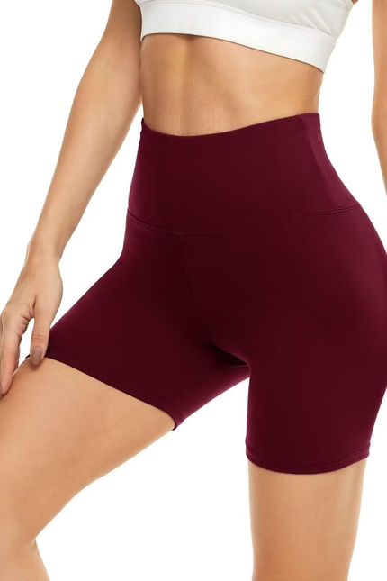 5” Biker Shorts for Women - High Waist Tummy Control Stretch Spandex Workout Yog
