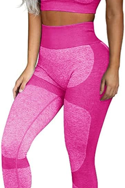 OLCHEE Women’S Workout Sets 2 Piece - Seamless Yoga Leggings and Cross-Strap Spo