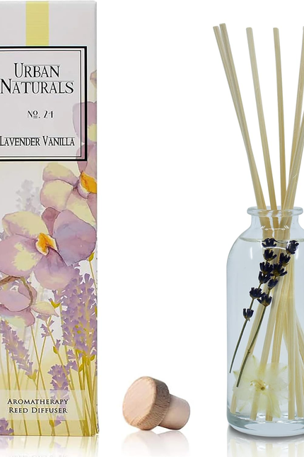 Crisp White Linen Reed Diffuser Gift Set | with Citrus, Ozone, Ylang-Ylang, Lili