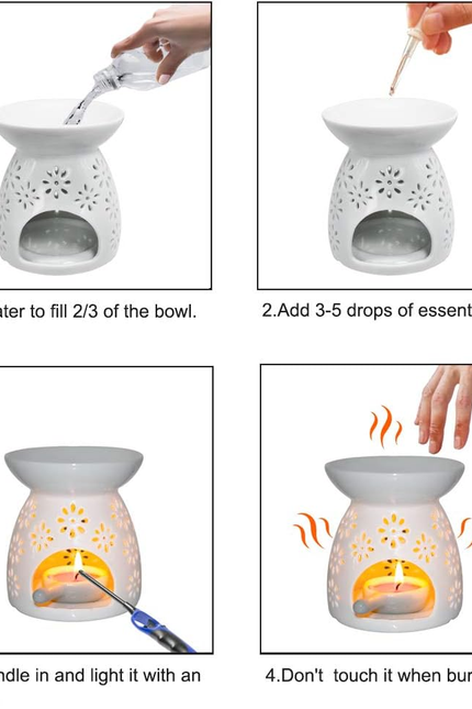 Wax Melt Burner Wax Burner Ceramic Oil Burners Assorted Wax Warmer Aromatherapy 