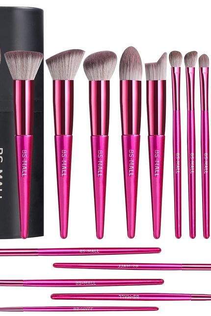 BS-MALL Makeup Brush Set 18 Pcs Premium Synthetic Foundation Powder Concealers E