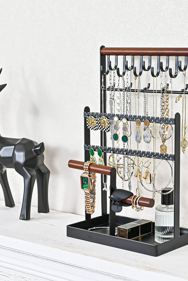 Jewelry Organizer Stand Necklace Organizer Earring Holder, 6 Tier Jewelry Stand 