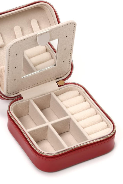 Plush Velvet Travel Jewelry Case Organizer, Small Travel Jewelry Box,Portable Je