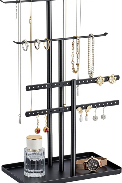 Jewelry Stand Holder Organizer: 14.5" Sturdy Hanger for 80 Pcs Jewelry, Gift for