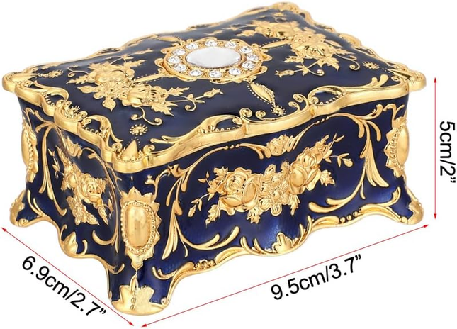 European Retro Jewelry Box Metal Jewelry Storage Box Creative Jewelry Box Jewelr