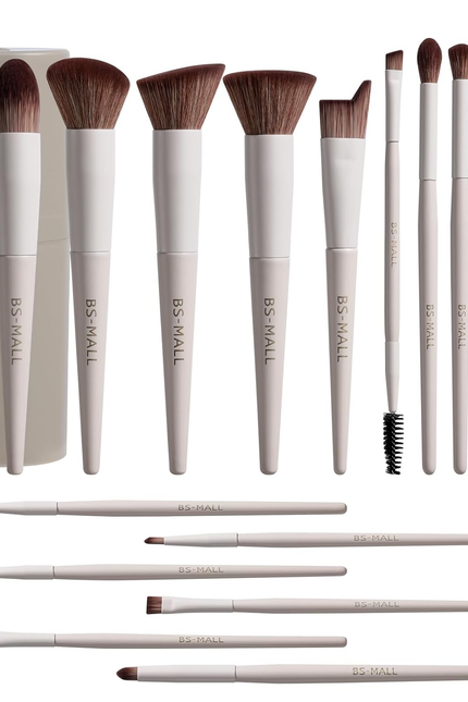 BS-MALL Makeup Brush Set 18 Pcs Premium Synthetic Foundation Powder Concealers E