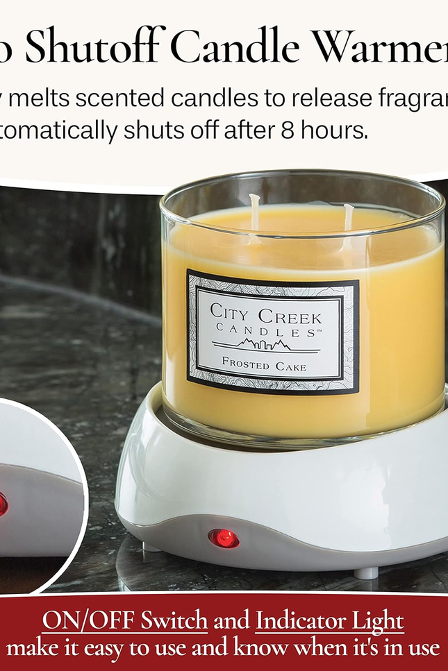 ETC. Auto Shutoff Candle Warmer Plate (White, Plug-In) – Modern Candle Wax Warme
