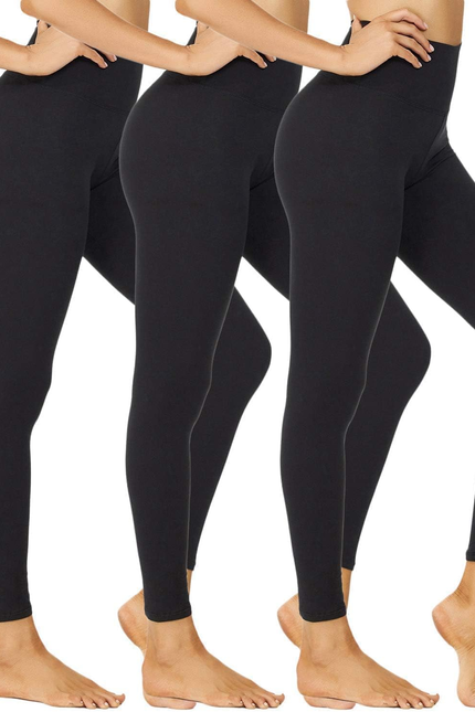 High Waisted Leggings for Women - Black Tummy Control Compression Soft Yoga Pant