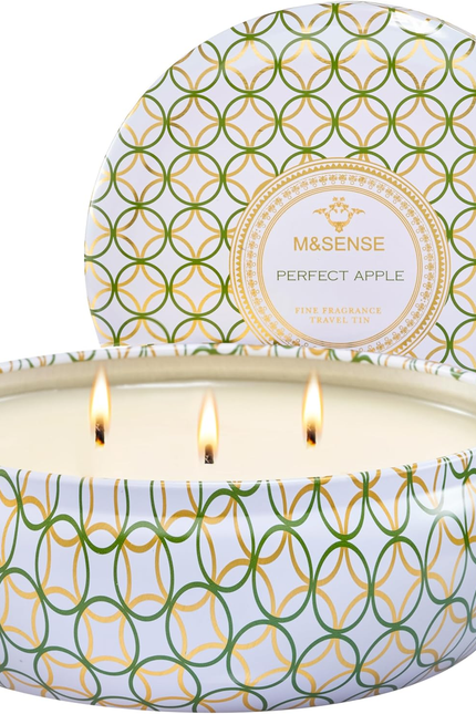 Peach Scented Candles 12Oz 40 Hour Long Lasting, 3 Wick Soy Candles for Home Sce