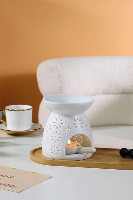 Ceramic Tea Light Candle Holder, Essential Oil Burner Wax Melt Burner, Incense A