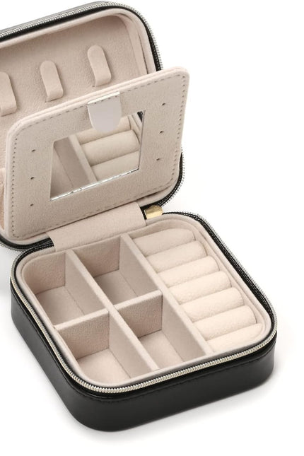 Plush Velvet Travel Jewelry Case Organizer, Small Travel Jewelry Box,Portable Je