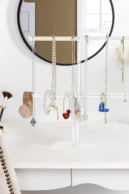 Jewelry Stand Necklace Holder, Acrylic Jewelry Display Holder, Necklace and Brac