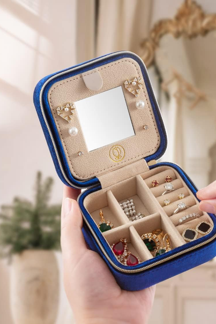 Plush Velvet Travel Jewelry Case, Travel Jewelry Organizer, Jewelry Travel Case,