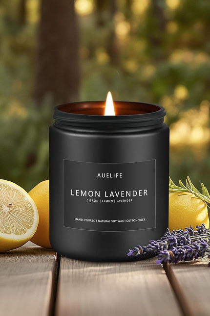 Lemon Lavender Candle | Scented Candles for Home, Aromatherapy Gifts - Soy Candl
