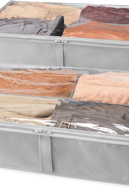 4 Section Underbed Boot Bag - Set of 2 - Alloy Gray