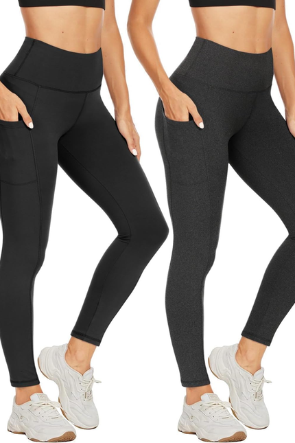 High Waisted Leggings for Women - Black Tummy Control Compression Soft Yoga Pant