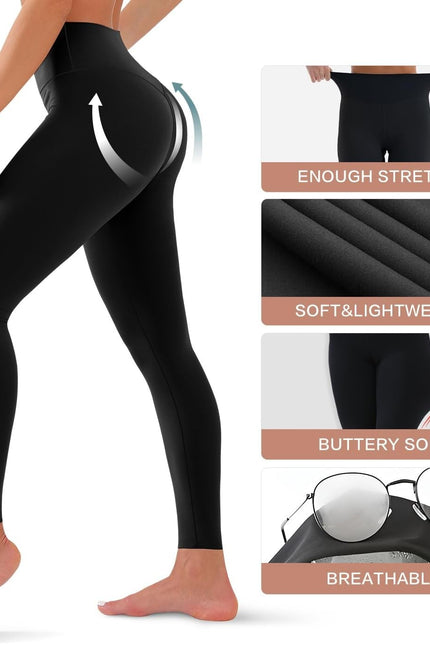 CHARMKING High Waisted Leggings for Women – Soft Tummy Control Yoga Pants Workou