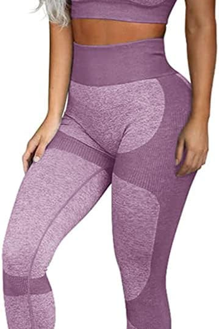 OLCHEE Women’S Workout Sets 2 Piece - Seamless Yoga Leggings and Cross-Strap Spo
