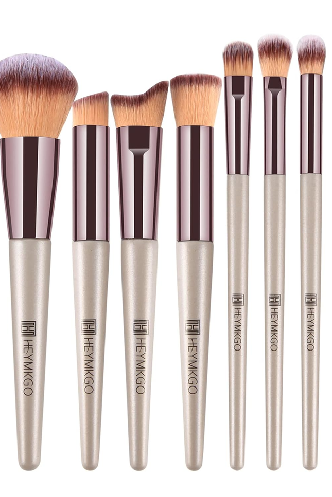 Makeup Brushes Set, HEYMKGO Portable Makeup Brush Set Professional Champagne Gol