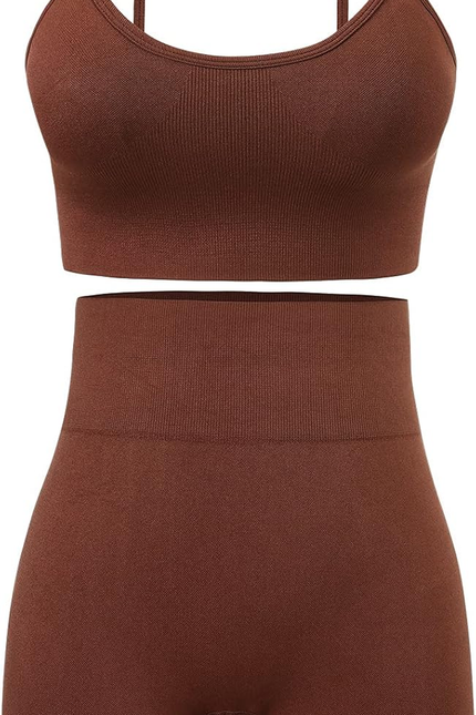 Workout Sets for Women 2 Piece Outfits Gym Shorts Women High Waisted with Adjust